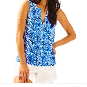 Lily Pulitzer Blue Kipper Tank Top
